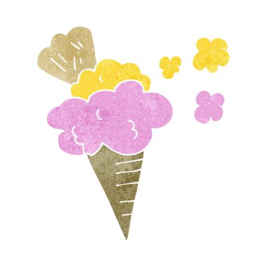 retro çizgi film dondurması.