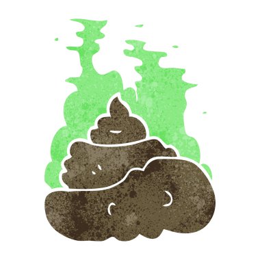 Retro karikatür brüt kaka