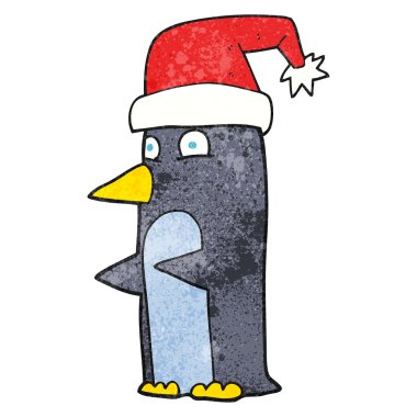 dokulu karikatür Noel penguen