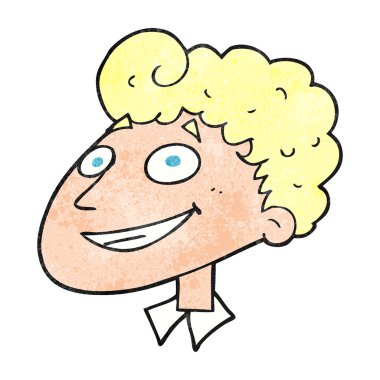 dokulu karikatür mutlu adam