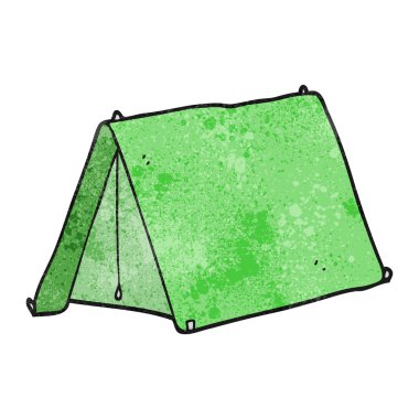 dokulu karikatür çadır