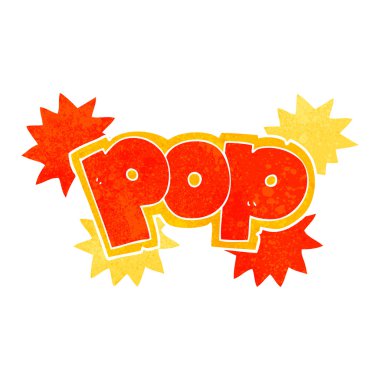 Retro çizgi film pop patlaması sembolü