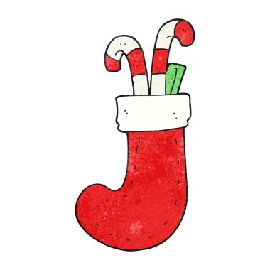 dokulu karikatür Noel çorap