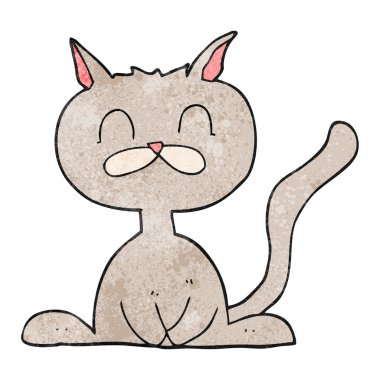 dokulu karikatür kedi