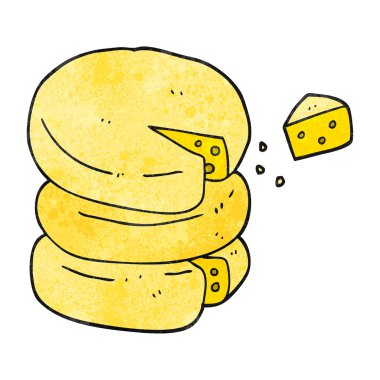 dokulu karikatür peynir tekerlek