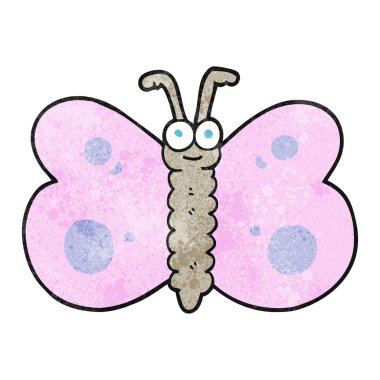 dokulu karikatür kelebek