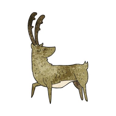 dokulu karikatür erkekçe geyik