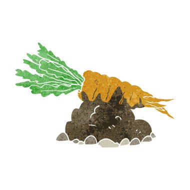 Retro karikatür havuç