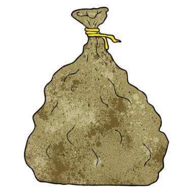 dokulu karikatür bağlı çuval