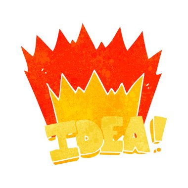 Retro çizgi film fikir sembolü