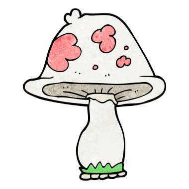 dokulu karikatür mantar