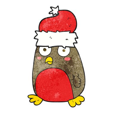 dokulu karikatür Noel robin