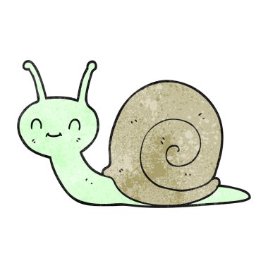 dokulu karikatür sevimli salyangoz