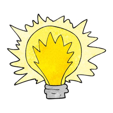 dokulu karikatür ampul