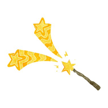 retro çizgi film sihirli değneği