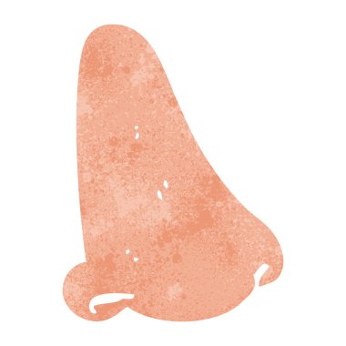 Retro çizgi film insan burun