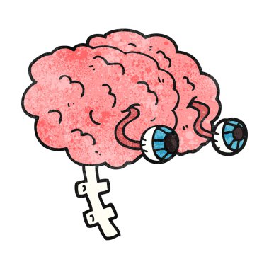 dokulu karikatür beyin