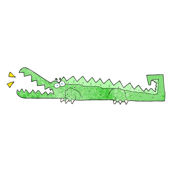 Crocodilo cartoon texturizado — Vetor de Stock