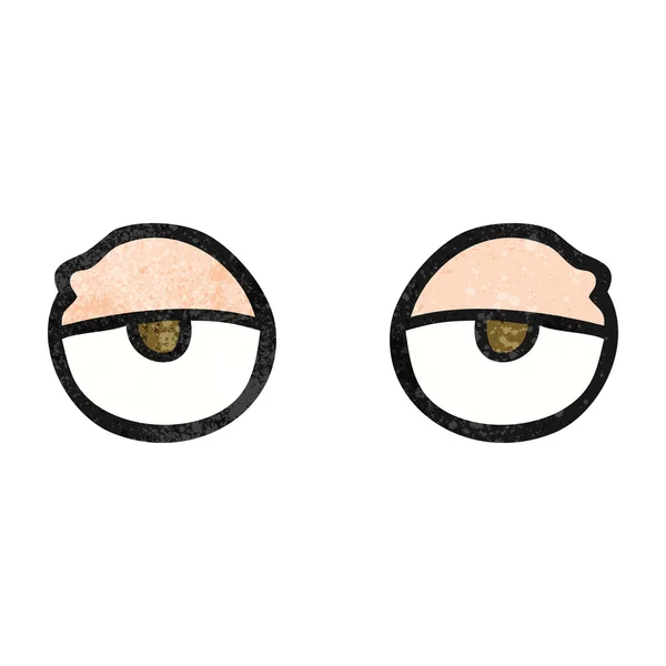 Dekorativní kreslená unavené oči — Stockový vektor