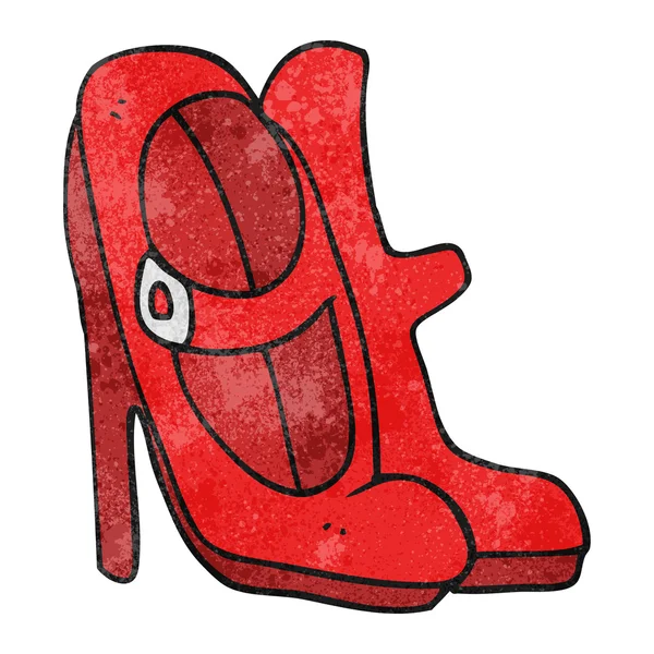 Zapatos de tacón alto de dibujos animados texturizados — Vector de stock