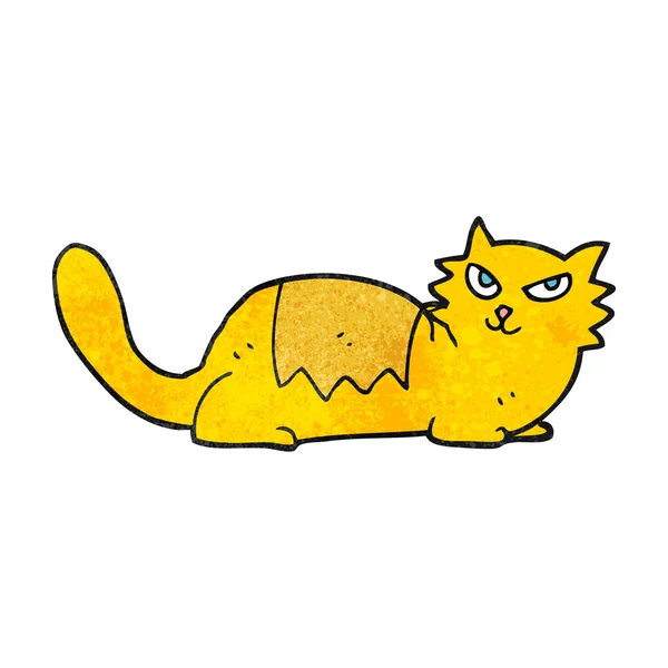 Texturerat tecknad katt — Stock vektor