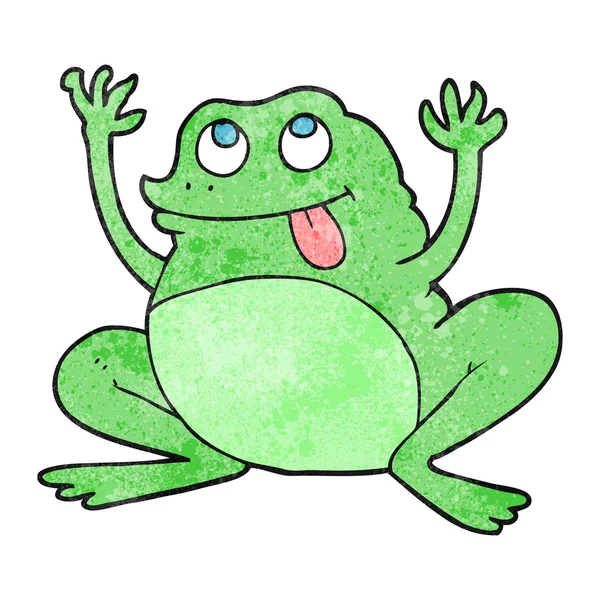 有趣的纹理的卡通青蛙 — 图库矢量图片