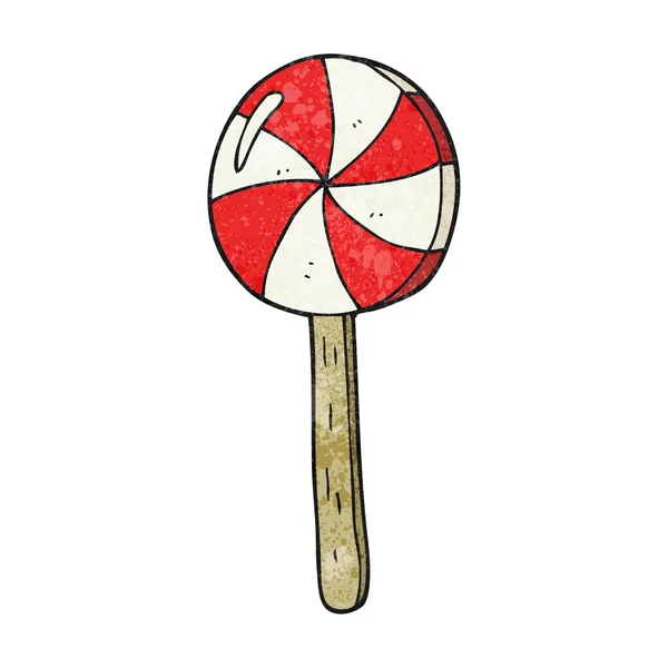 Textured cartoon lollipop — Stock Vector