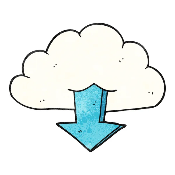 Dekorativní kreslená stahování z mraku — Stockový vektor