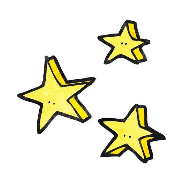 Textured cartoon decorative doodle stars — Stock Vector