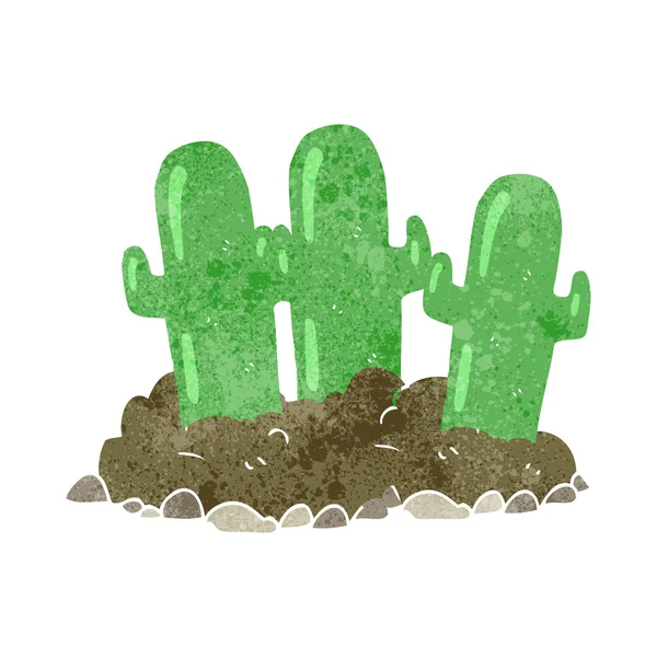 Cactus de dibujos animados retro — Vector de stock