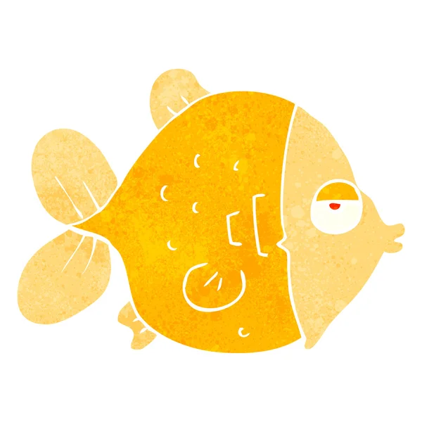 Retro dessin animé drôle de poisson — Image vectorielle