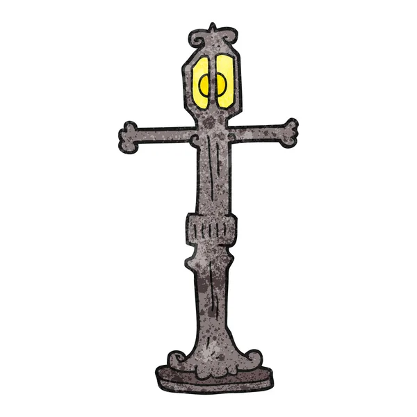 Getextureerde cartoon straat lamp — Stockvector