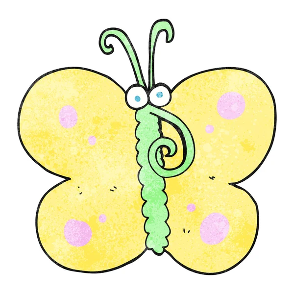 Mariposa de dibujos animados texturizada — Vector de stock