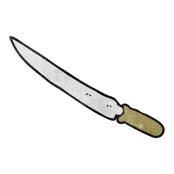 Cuchillo de cocina de dibujos animados texturizado — Vector de stock