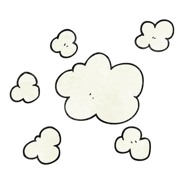 Texturált rajzfilm gőz felhők — Stock Vector