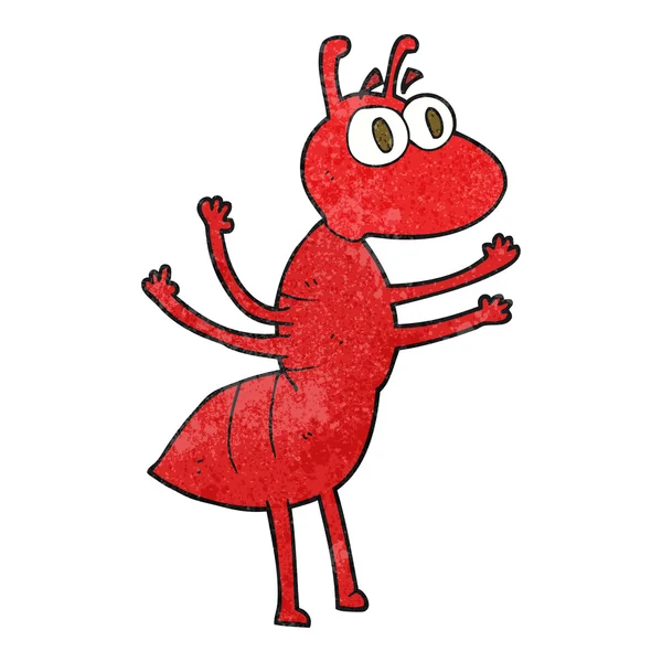 Getextureerde cartoon ant — Stockvector