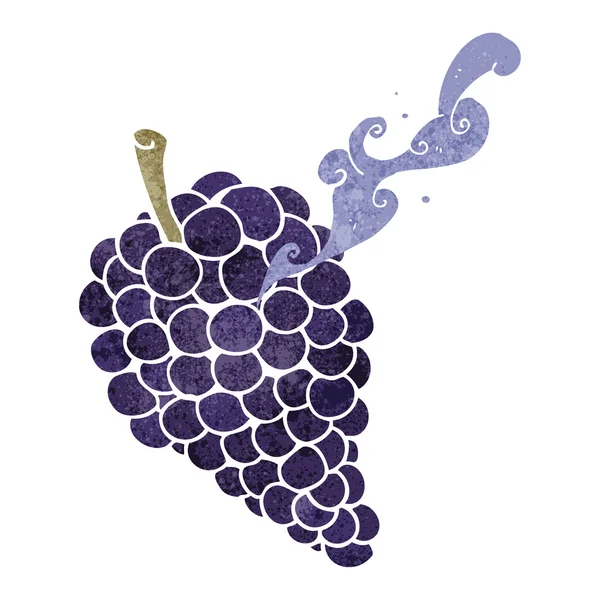 Uvas de dibujos animados retro — Vector de stock