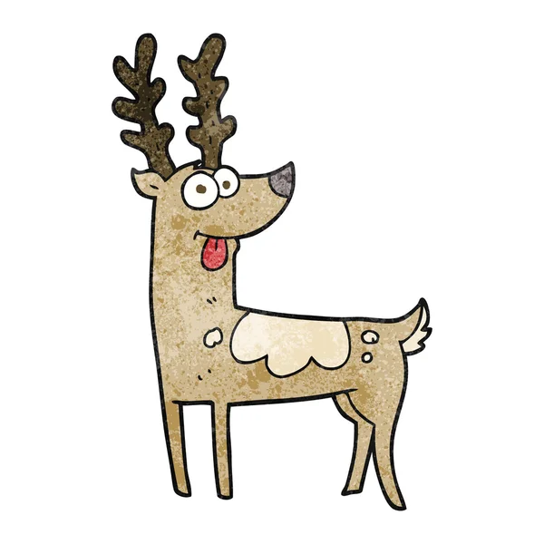 Textured cartoon reindeer — Stock Vector