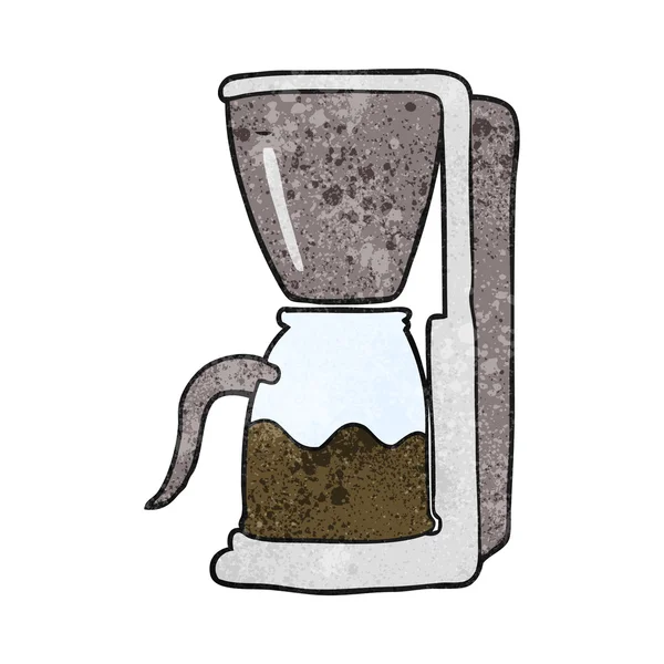 Texturizado desenho animado cafeteira —  Vetores de Stock