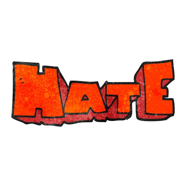 Текстурированное карикатурное слово Hate — стоковый вектор