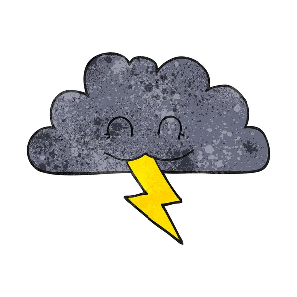 Nube de tormenta de dibujos animados texturizada — Archivo Imágenes Vectoriales