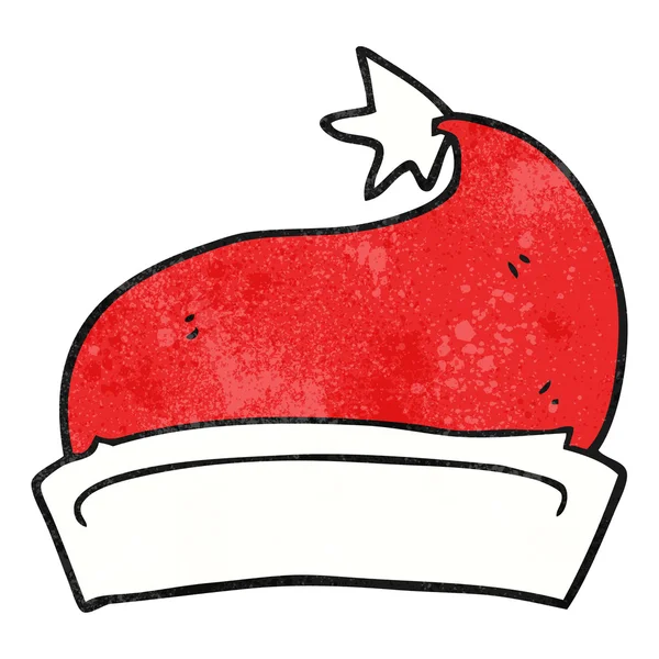 Texturou kreslené vánoční hat — Stockový vektor