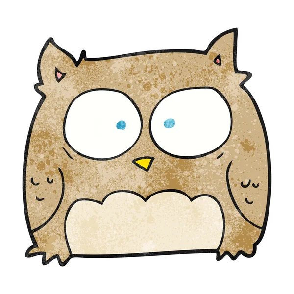 Textured cartoon owl — Stock Vector