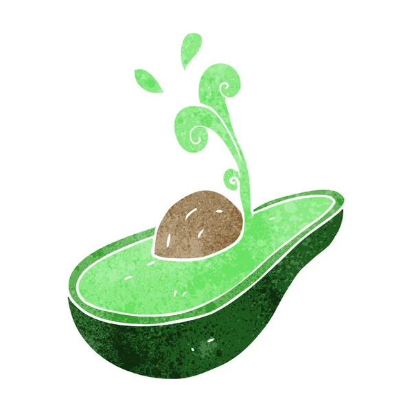 Retro-Cartoon-Avocado — Stockvektor