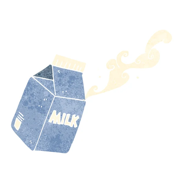 レトロな漫画のミルクのカートン — ストックベクタ