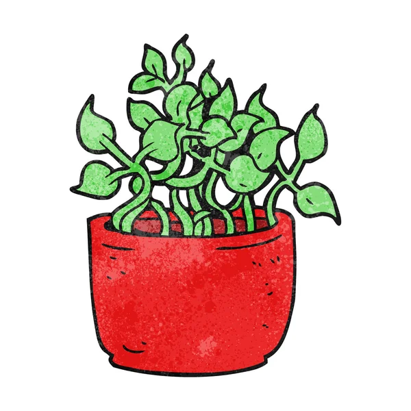 Planta de la casa de dibujos animados con textura — Vector de stock