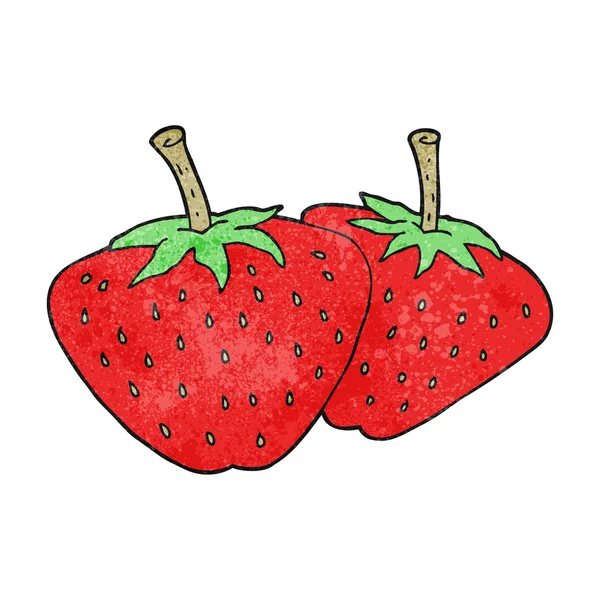 Fraises de dessin animé texturées — Image vectorielle