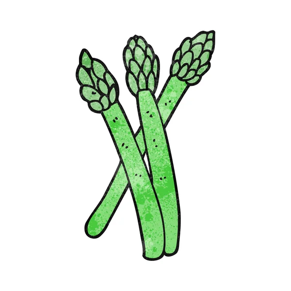 Asparagus kartun bertekstur - Stok Vektor
