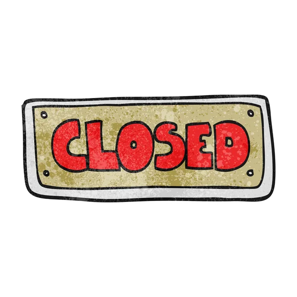 Caricatura texturizada caricatura cerrada tienda signo — Archivo Imágenes Vectoriales