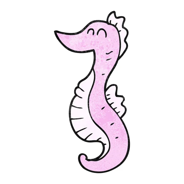 Getextureerde cartoon seahorse — Stockvector